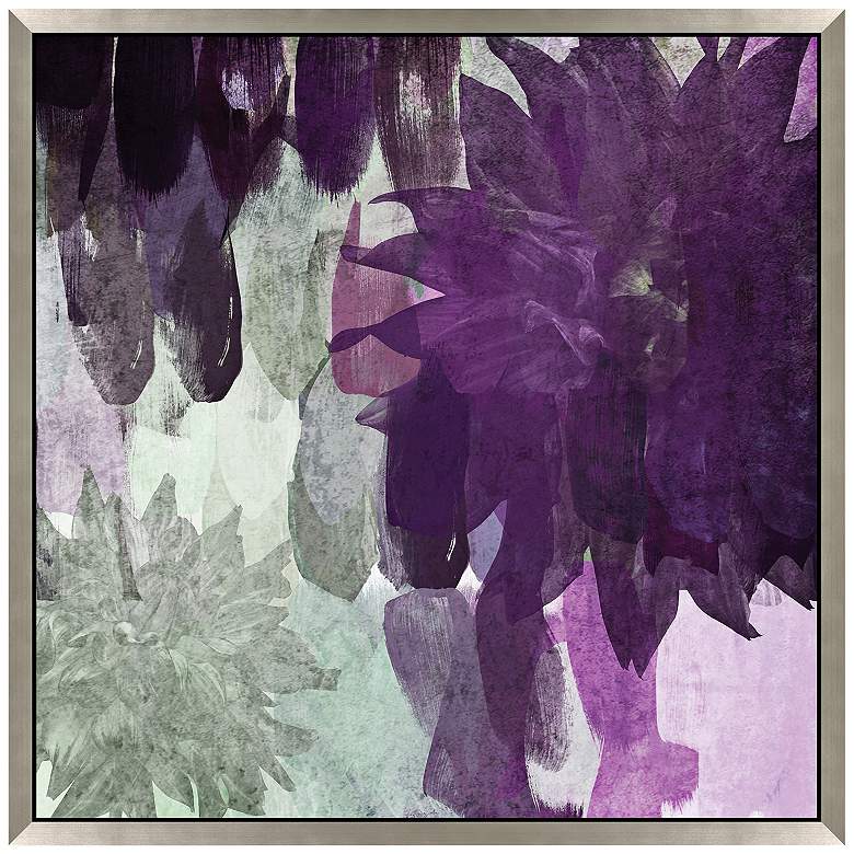 Image 2 Purple Party You're Invited I 27" Square Floral Wall Art