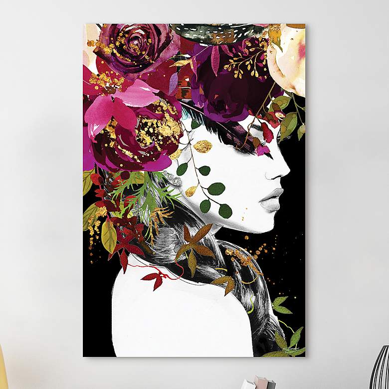 Image 1 Purple Rain 50 3/4"H Free Floating Glass Graphic Wall Art