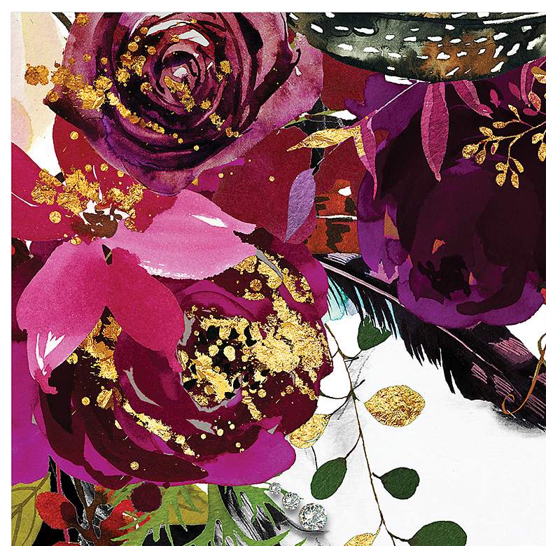 Image 3 Purple Rain 50 3/4"H Free Floating Glass Graphic Wall Art more views