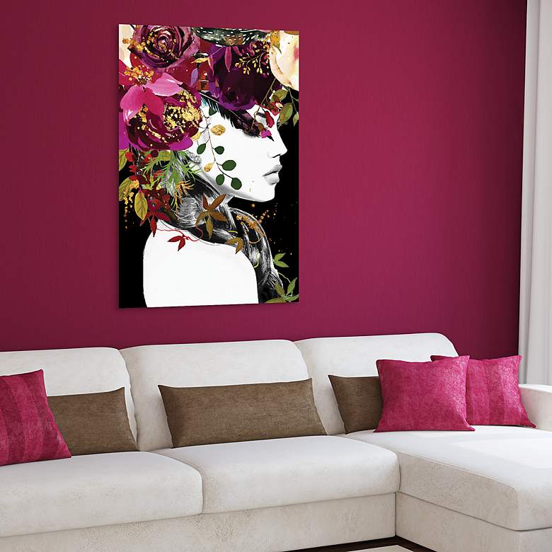 Image 5 Purple Rain 50 3/4"H Free Floating Glass Graphic Wall Art more views
