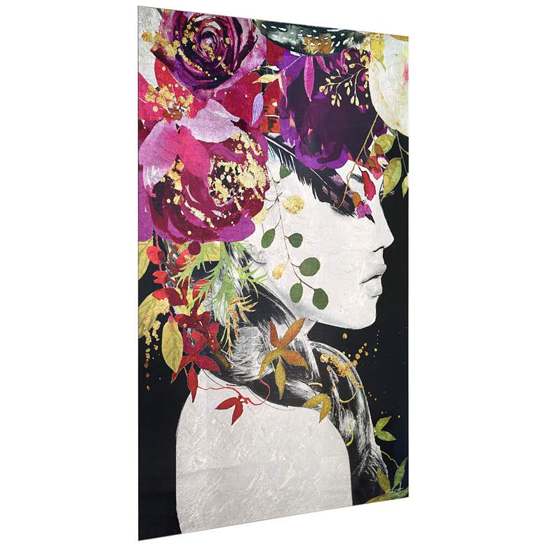 Image 4 Purple Rain Reverse Printed Tempered Glass with Silver Leaf Wall Art more views