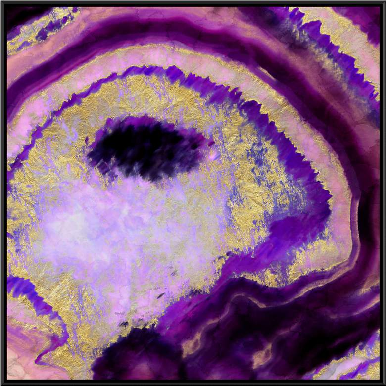 Image 1 Purple Stone II 14 inch Square Abstract Laminate Box Wall Art 