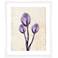 Purple Watercolor Flowers II 26 1/2" High Framed Wall Art