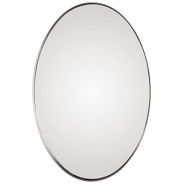 Image 2 Pursley Brushed Nickel 20" x 30" Oval Wall Mirror
