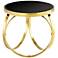Put A Ring On It 23" Wide Polished Brass Round Accent Table