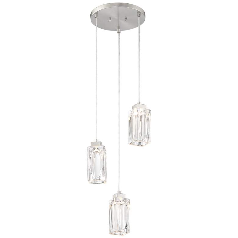 Image 1 Putnam Place 10" Wide Brushed Nickel LED Multi-Light Pendant