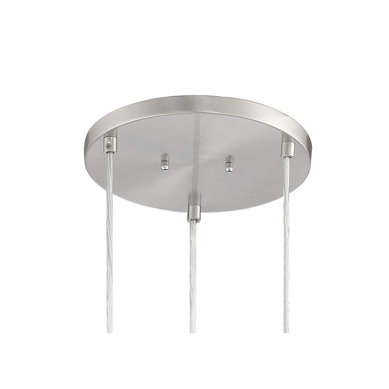 Image 3 Putnam Place 10" Wide Brushed Nickel LED Multi-Light Pendant more views