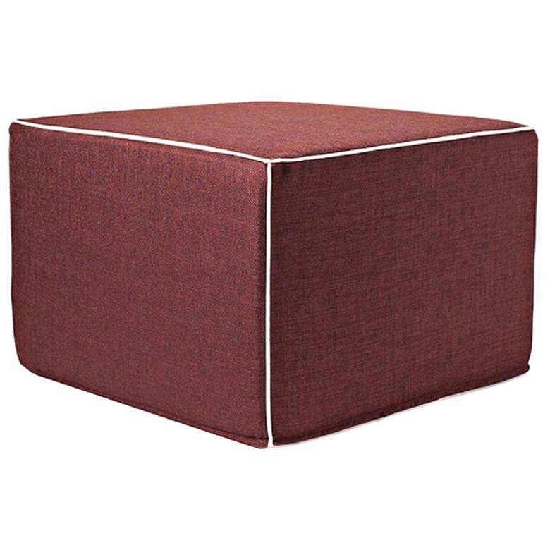 Image 1 Puzzle Outdoor Square Chocolate Ottoman