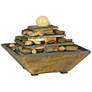 Thumbnail2 of Pyramid 9" High Slate Stone Feng Shui Table Fountain with LED Light