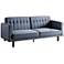Qinven 70" Wide Dark Gray Velvet Tufted Futon