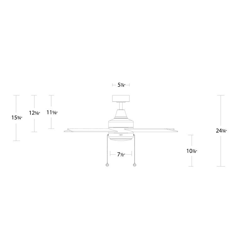 Image 6 Quade 4-Blade Pull Chain Ceiling Fan more views