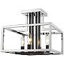 3_Quadra 13" Wide Chrome and Matte Black 4-Light Ceiling Light