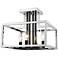 Quadra 13" Wide Chrome and Matte Black 4-Light Ceiling Light