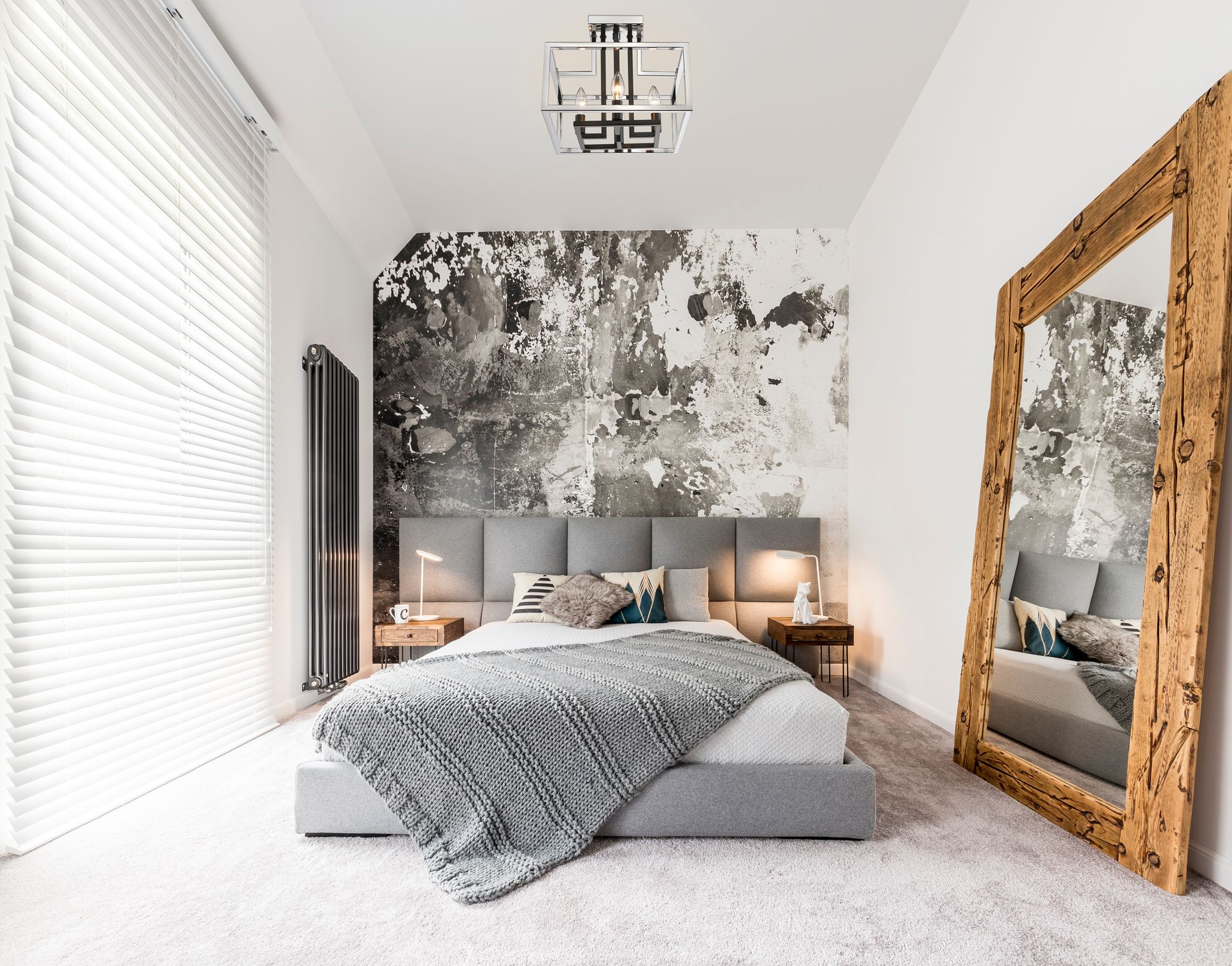 Image 5 Quadra 13" Wide Chrome and Matte Black 4-Light Ceiling Light more views