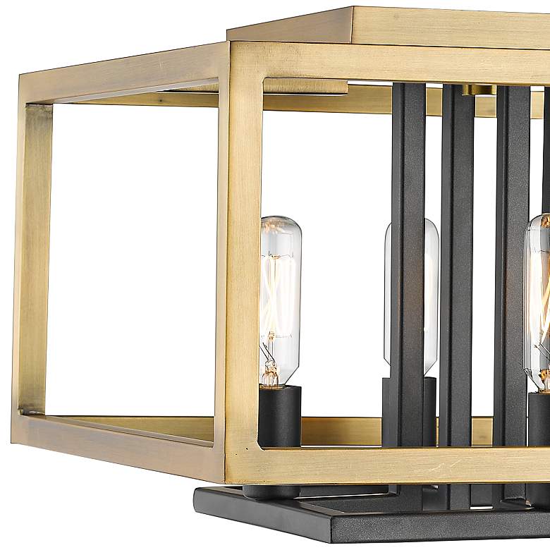 Image 2 Quadra 13" Wide Olde Brass and Bronze 4-Light Ceiling Light more views