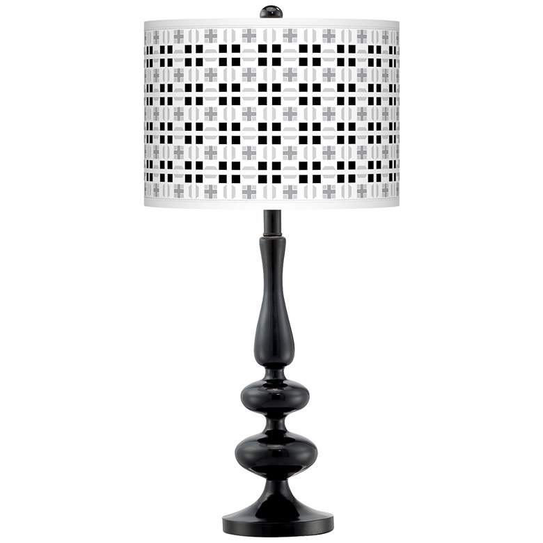 Image 1 Quadrant Giclee Paley Black Table Lamp