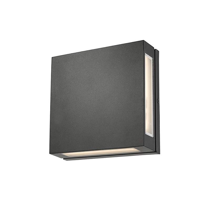 Image 4 Quadrate 11 1/4" High Black 2-Light LED Outdoor Wall Light more views