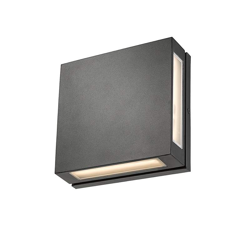 Image 5 Quadrate 11 1/4" High Black 2-Light LED Outdoor Wall Light more views