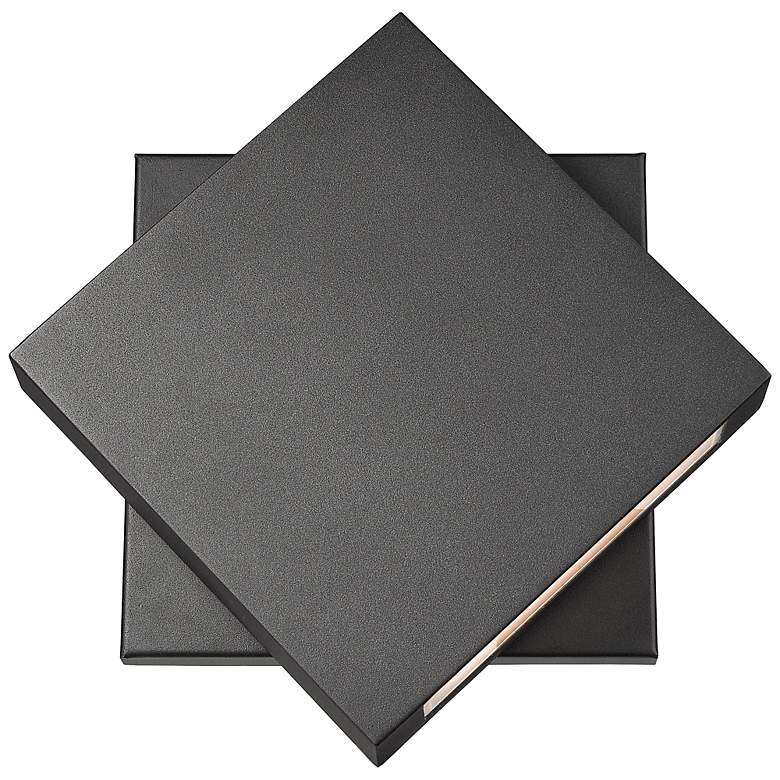 Image 2 Quadrate 11 1/4" High Black LED Outdoor Wall Light