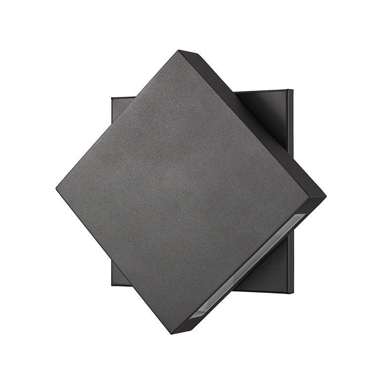 Image 6 Quadrate 11 1/4" High Black LED Outdoor Wall Light more views