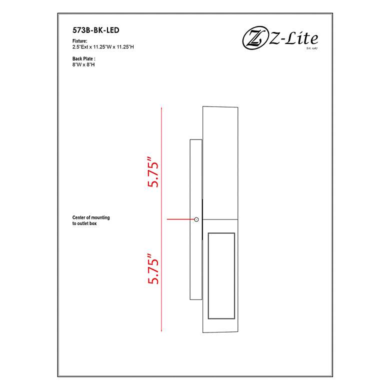 Image 7 Quadrate 11 1/4 inch High Black LED Outdoor Wall Light more views