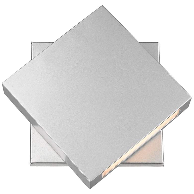 Image 2 Quadrate 11 1/4" High Silver LED Outdoor Wall Light