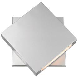 Quadrate 11 1/4&quot; High Silver LED Outdoor Wall Light
