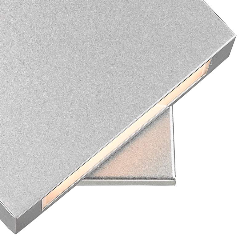 Image 3 Quadrate 11 1/4" High Silver LED Outdoor Wall Light more views
