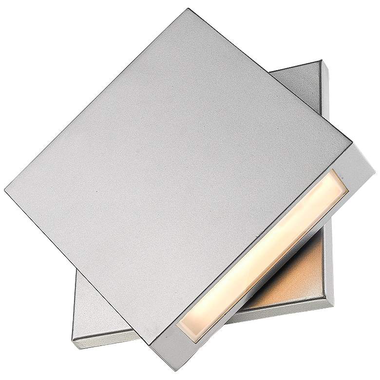 Image 5 Quadrate 11 1/4" High Silver LED Outdoor Wall Light more views
