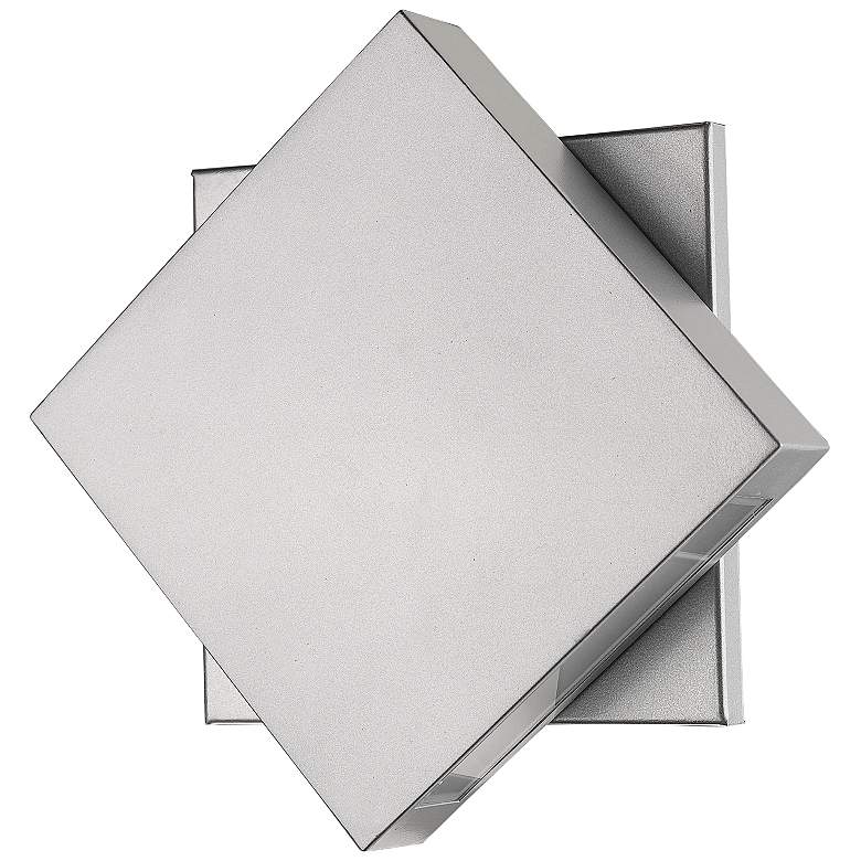 Image 7 Quadrate 11 1/4" High Silver LED Outdoor Wall Light more views