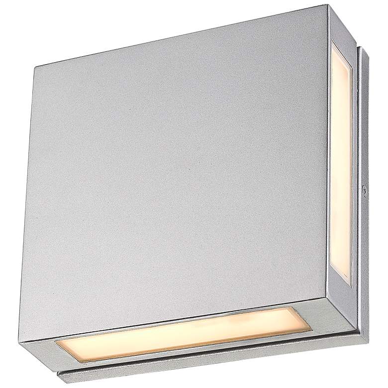 Image 5 Quadrate 11 1/4 inchH Silver 2-Light LED Outdoor Wall Light more views