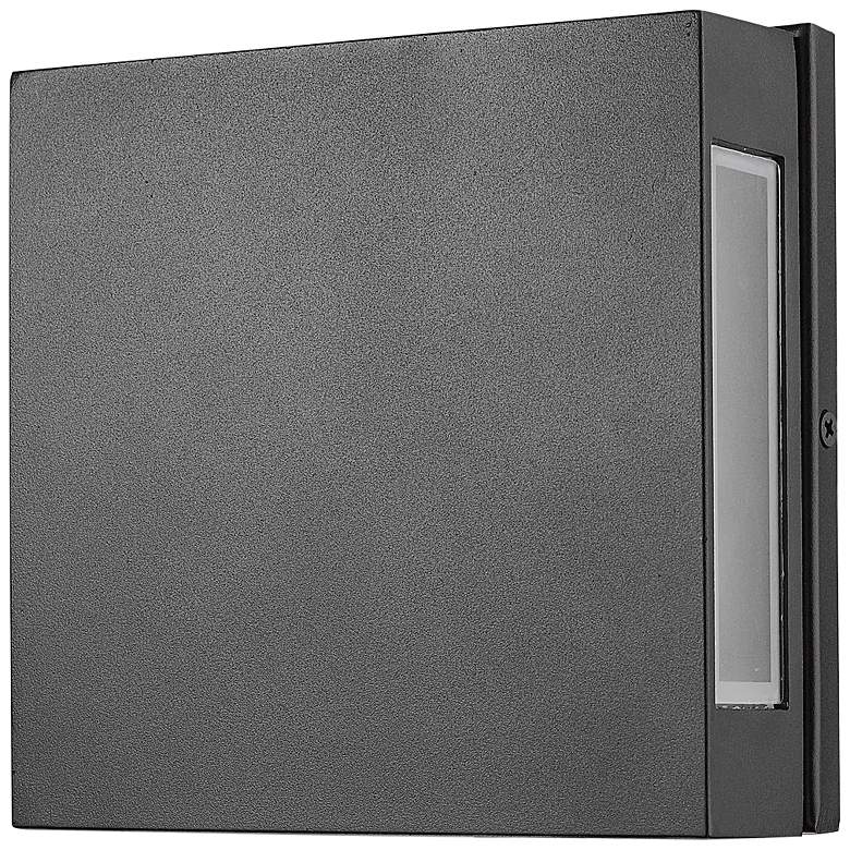 Image 6 Quadrate 9 1/4" High Black 2-Light LED Outdoor Wall Light more views