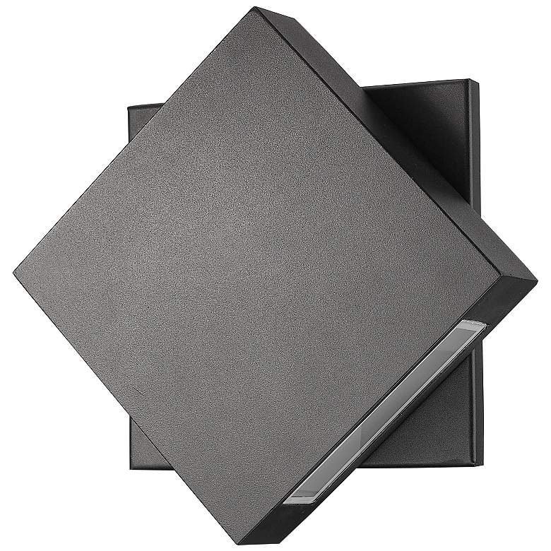 Image 6 Quadrate 9 1/4" High Black LED Outdoor Wall Light more views