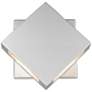 Quadrate 9 1/4" High Silver 2-Light LED Outdoor Wall Light in scene