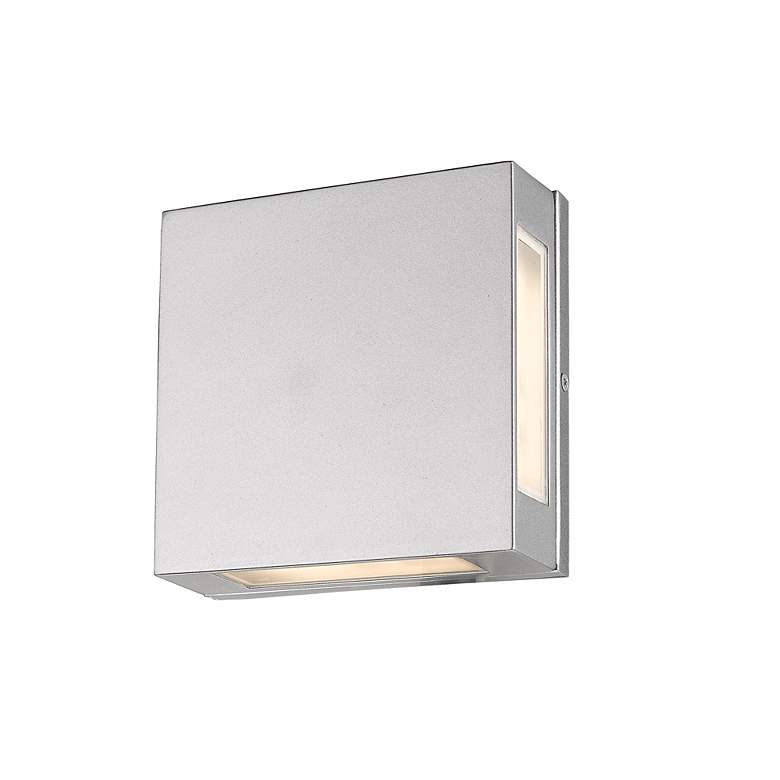 Image 4 Quadrate 9 1/4" High Silver 2-Light LED Outdoor Wall Light more views