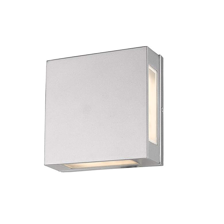 Image 4 Quadrate 9 1/4 inch High Silver 2-Light LED Outdoor Wall Light more views