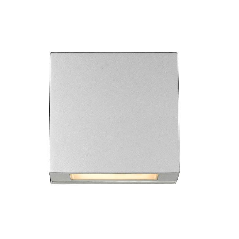 Image 5 Quadrate 9 1/4 inch High Silver 2-Light LED Outdoor Wall Light more views