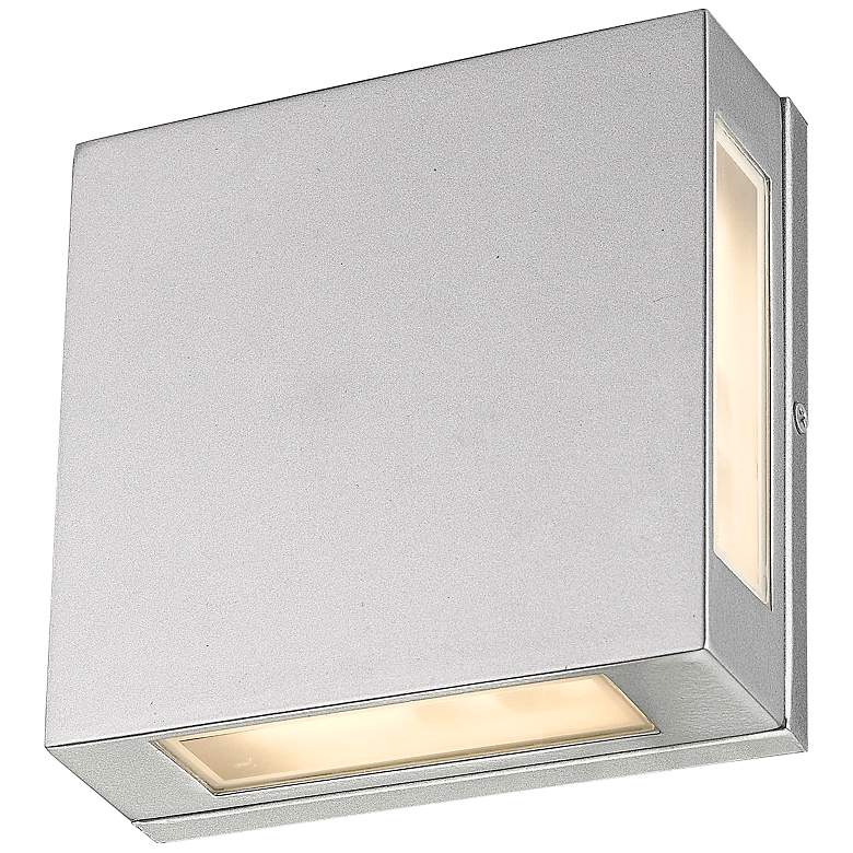Image 6 Quadrate 9 1/4" High Silver 2-Light LED Outdoor Wall Light more views