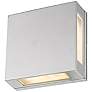 Quadrate 9 1/4" High Silver 2-Light LED Outdoor Wall Light in scene