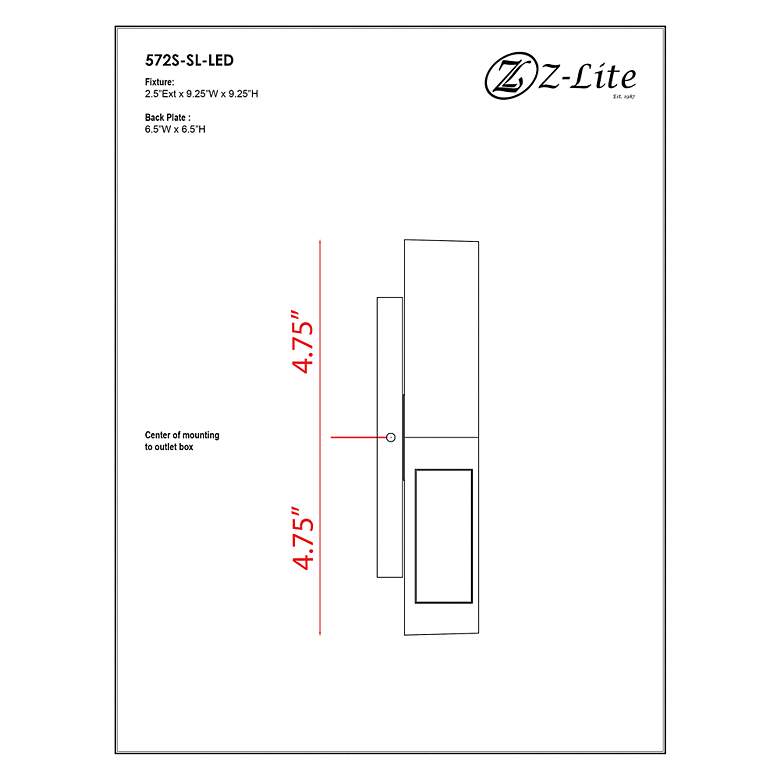 Image 7 Quadrate 9 1/4 inch High Silver 2-Light LED Outdoor Wall Light more views