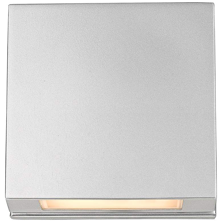 Image 7 Quadrate 9 1/4 inch High Silver LED Outdoor Wall Light more views