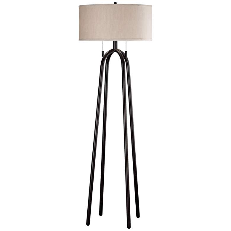 Image 1 Quadratic Four Leg Oil-Rubbed Bronze Floor Lamp