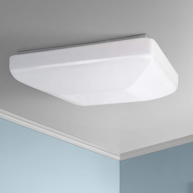 Image 1 Quadratum Flushmount 14 1/2" Wide White LED Ceiling Light