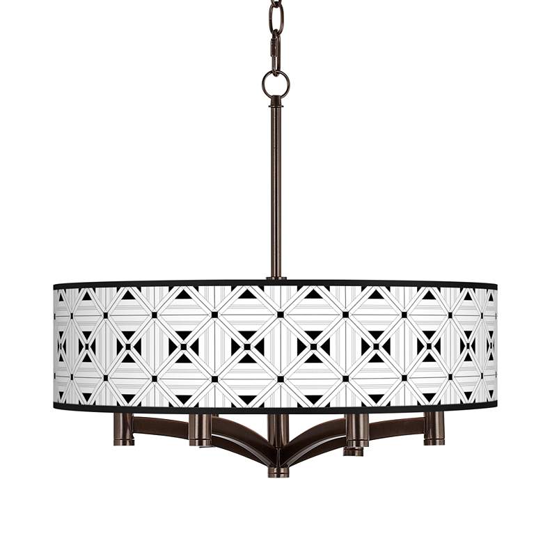 Image 1 Quadrille Ava 6-Light Bronze Pendant Chandelier