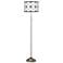 Quadrille Brushed Nickel Pull Chain Floor Lamp