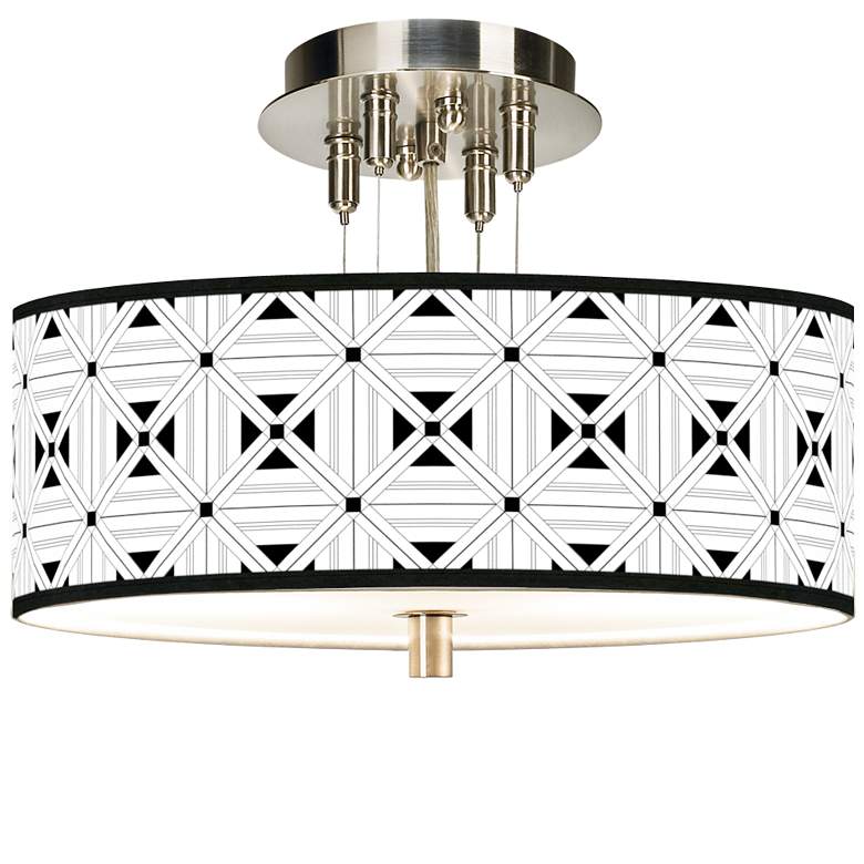 Image 1 Quadrille Giclee 14" Wide Ceiling Light