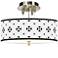Quadrille Giclee 14" Wide Ceiling Light