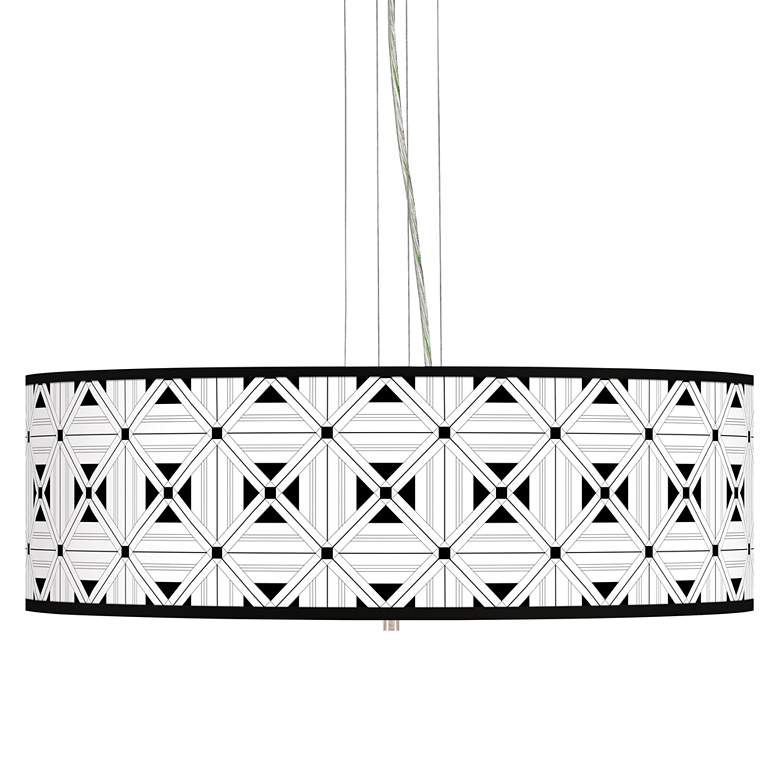 Image 1 Quadrille Giclee 24" Wide 4-Light Pendant Chandelier