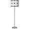 Quadrille Giclee Brushed Nickel Garth Floor Lamp