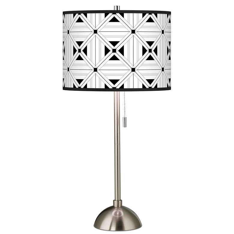Image 1 Quadrille Giclee Brushed Nickel Table Lamp